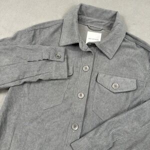Avec Le Filles Chore Corduroy Shacket Jacket Size M‎ Gray Utility Anthropologie